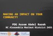 Making an impact on your community By PDG Assem Abdel Razek