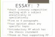 TIPS TO WRITE AN ESSAY!