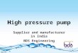 High pressure pump | Multistage Pump | Supplier and Dealer India