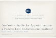 Are You Suitable for Appointment to a Federal Law Enforcement Position  (WIFLE Webinar)