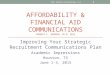 Affordability and Financial Aid Communications