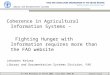 Coherence in Agricultural Information Systems
