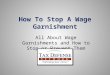 How to Stop a Wage Garnishment