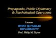 WHAT IS PUBLIC DIPLOMACY?