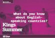 Competition: What do you know about English-speaking countries