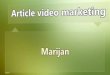 Article video marketing