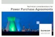 Technical considerations for Power Purchase Agreements