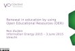 Renewal in education by using open educational resources / VO-content