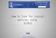 Searching Scopus MCB Projects @ UCT
