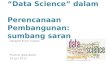Data science untuk perencanaan pembangunan Jawa Barat