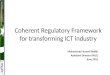 Coherent regulatory framework 9 june 2015