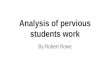 Analysis of previous students work