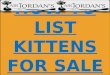How To list Kittens For Sale