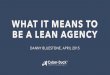What it means to be a lean agency