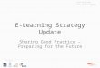 E learning strategy update