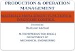 Material management & Inventory control