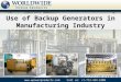 Use of Backup Generators in Manufacturing Industry