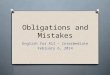 Obligations and mistakes