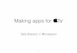 Making apps for the Apple TV