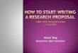 Research Proposal Seminar