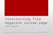 Constructing film magazine page