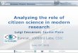 Analyzing the role of citizen science in modern research