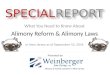 Special Report: Alimony Reform & Understanding the Changes in New Jersey