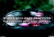 Simple Self-Care Practices