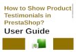 How to Show Product Testimonials in PrestaShop? – User Guide