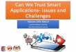 Can we trust smart applications  issues and challenges