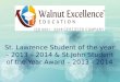 St.Lawrence student of the year & St.John student of the year award – 2013 - 2014