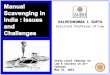 Manual Scavenging in India : Issues & Challenges