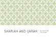 Shariáh and Ijarah