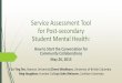 Service assessment tool for post secondary student mental health