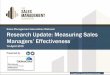 Research Update: Measuring Sales Manager Effectiveness