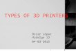 Types of 3 d printers