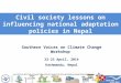 Civil Society Lessons on Influencing National Adaptation policies in Nepal