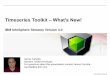 What's New in the Timeseries Toolkit for IBM InfoSphere Streams V4.0