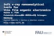 Soft x-ray nanoanalytical tools for thin film organic electronics