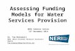 Neri seminar assessing funding models for water services provision
