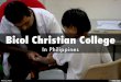 Bicol Christian College in Philippines