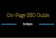 On-Page SEO Guide For Winners