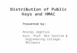 Distribution of public keys and hmac
