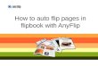 How to auto flip pages in flipbook with AnyFlip