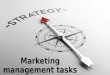 What are the tasks necessary for successful marketing management
