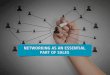 Networking as an essential part of sales