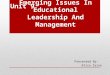 emerging issues in educational leadership and management
