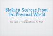 BigData Sources From The Physical World