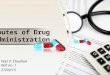 Routes of drug administration
