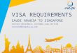 VISA REQUIREMENTS - Saudi Arabia to Singapore - Business
